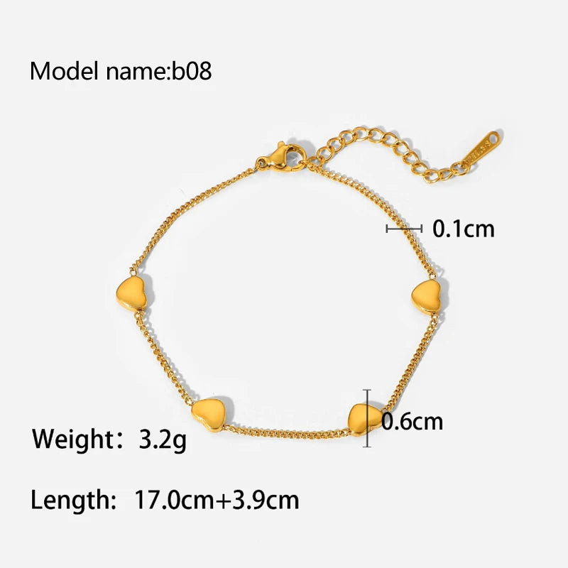 2026 Classic Snake Chain Bracelets Women Trend Gold Plated Stainless Steel Cuban Chain Bracelet Trendy Female Gifts Jewelry