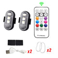 RGB Led Aircraft Strobe Light Remote Wireless Motorcycle Flash Light Warning Lights for Aircraft Airplane Helicopter Bike Car