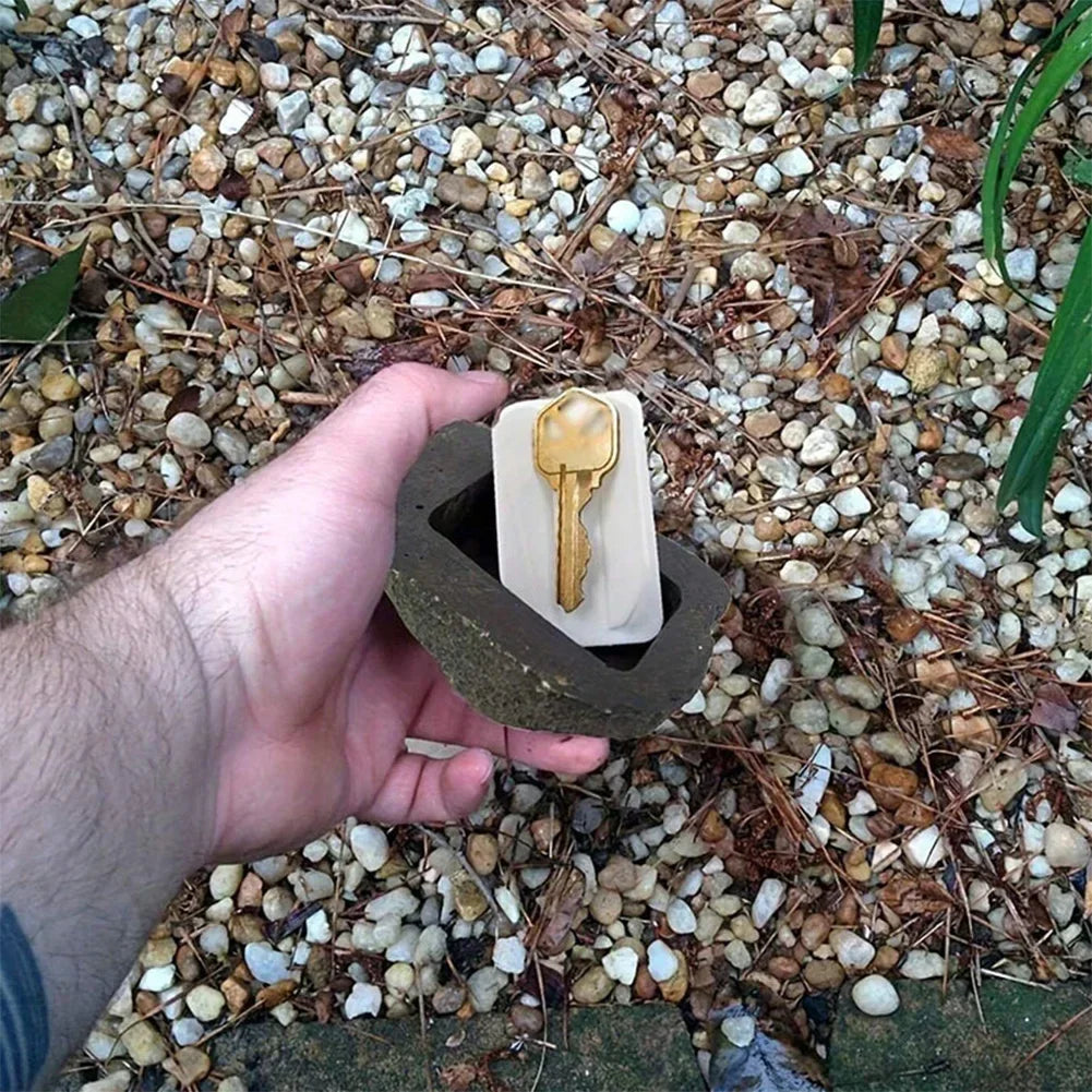 Garden Stone Hide a Spare Key Fake Rock Camouflage Stone Diversion Looks Like Real Stone Safe for Outdoor Yard, Geocaching