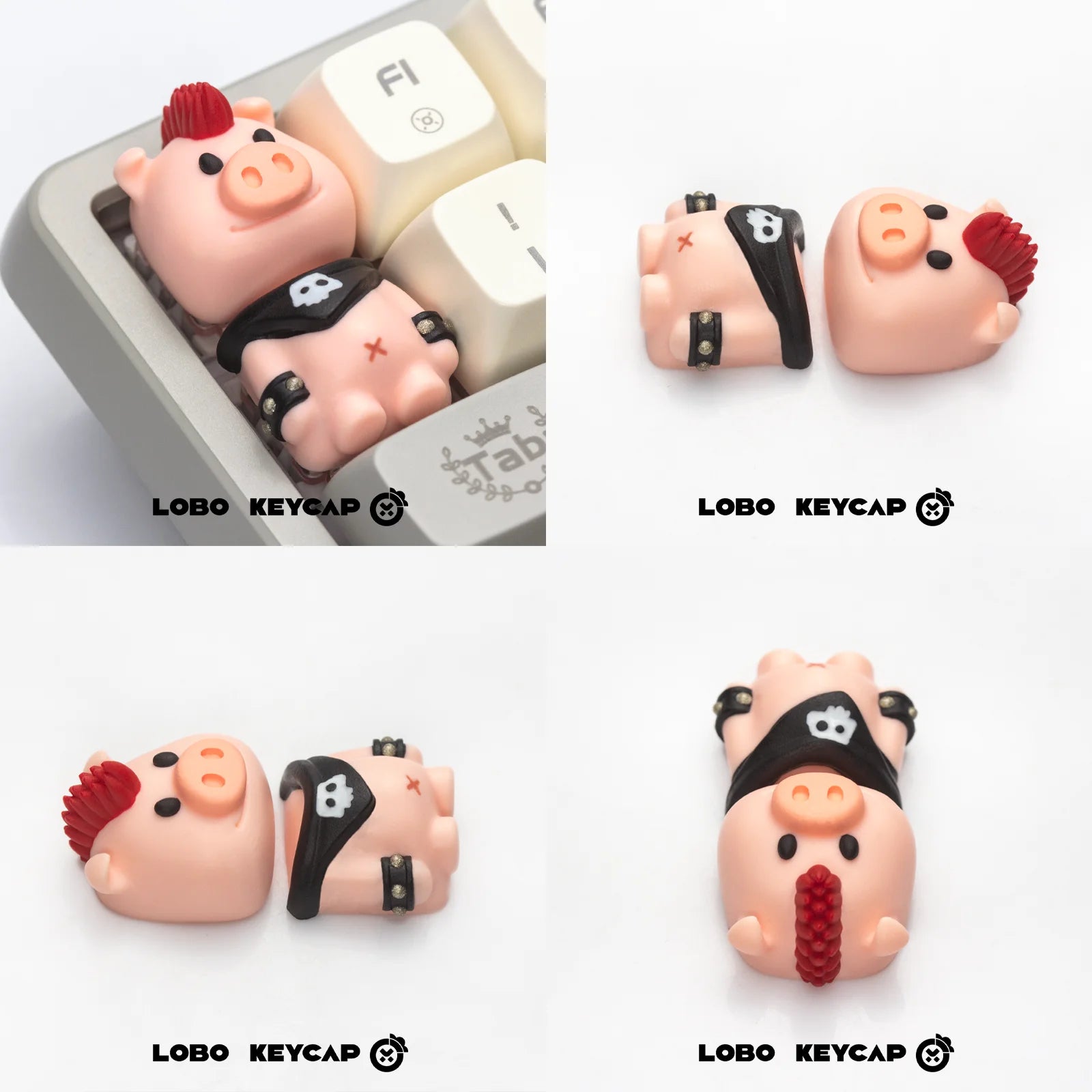 Animal Party Crocodile Up And Down Keys Personality Creative Keycap Beast Mechanical Keyboard Attachment Keycap Decor Esc Oem R4