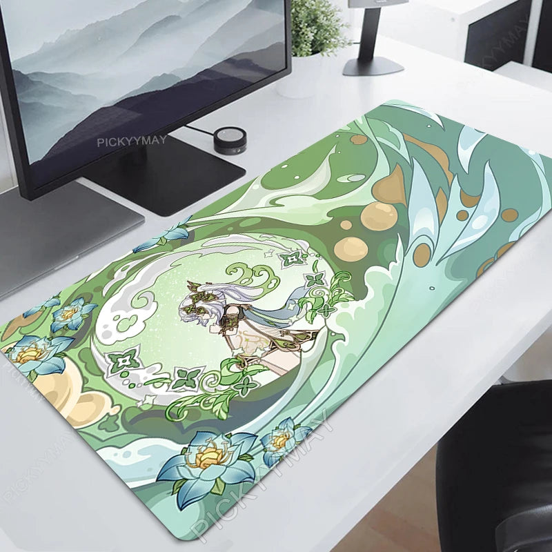Genshin Impact Mouse Pad Yae MikoGamer Mousepads Gaming Mousepad Keyboard Mat Large  Mouse Pads Big Computer Desk Mats Anime
