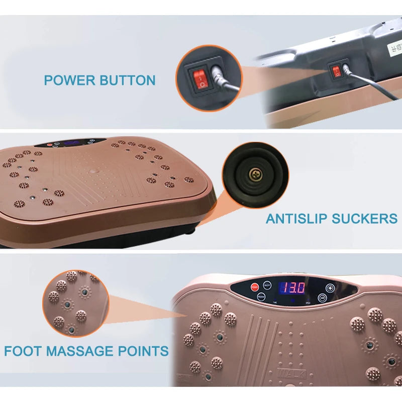 Home Fitness Vibration Plate Machine - Fat Burner Slimming Device for Lazy Weight Loss | Ultimate Oscillating Workout Platform