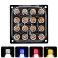 1x Truck 12V 24V 16smd LED Strobe Warning Light Strobe Grille Flashing Lightbar Car Beacon Lamp Amber Yellow White Traffic Light