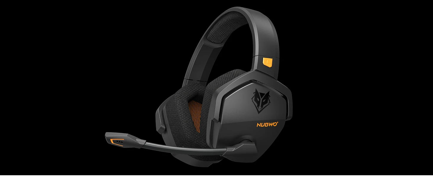 NUBWO G06 Dubbele Draadlose Speletjie-koptelefoon met Mikrofoon vir PS5, PS4, rekenaar, selfoon, Switch, 2.4GHz Bluetooth 5.3 Speletjie-oorfone