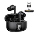 ONIKUMA TX612 2.4G True Wireless Headphones - LED Display Charging Case, ENC Dual Mic NoiseCancellation,Ambient Noise Filtering