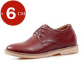 Elevator Shoes Men Genuine Leather Shoes Wedding Business Shoes 6CM Height Increasing Lift Shoes Invisible Heighten Footwear