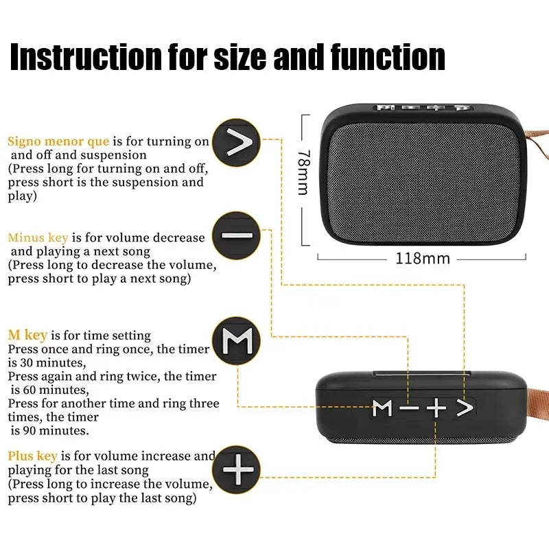 Tragbare Lautsprecher Outdoor Bluetooth 5.0 Mini Oxford Lautsprecher Kabellose Säule 3D Stereo Musikplayer Surround Hifi Sound Box