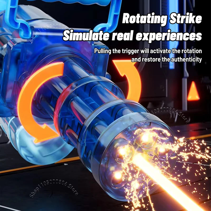 2026 New Gatling Water Blaster Fully Automatic Rapid Fire Long Shooting Distance Summer Outdoor Simulation Play Toy For Children