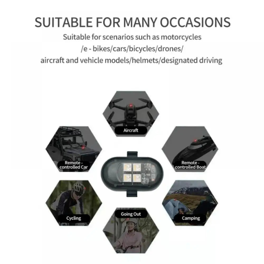 Wireless LED Strobe Lights Car Decor Atmosphere Light Warning Lights RGB Led Aircraft Strobe Lights Car Motorcycle LED Lights