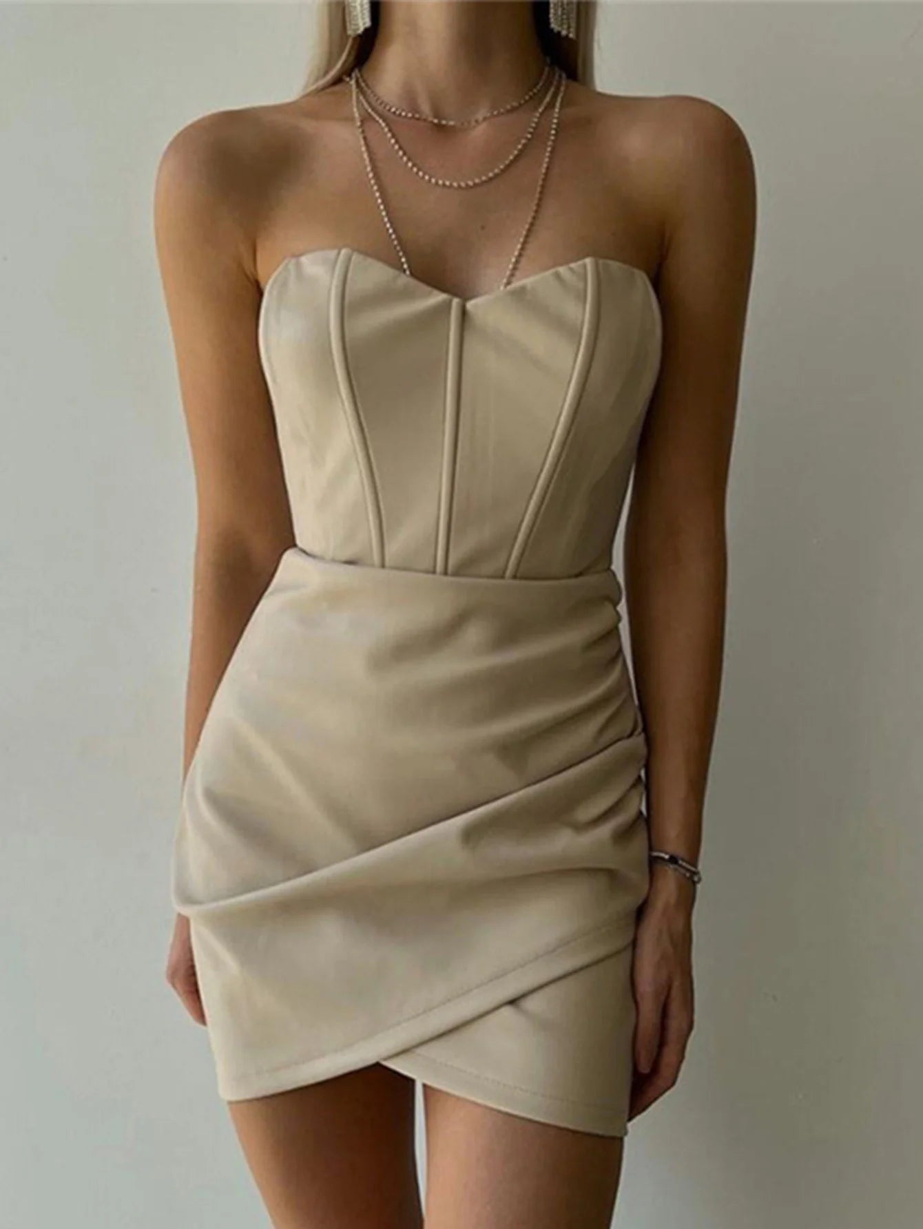 Sexy corset black PU bodycon summer dress women backless leather mini club birthday party dress short evening dresses vestidos