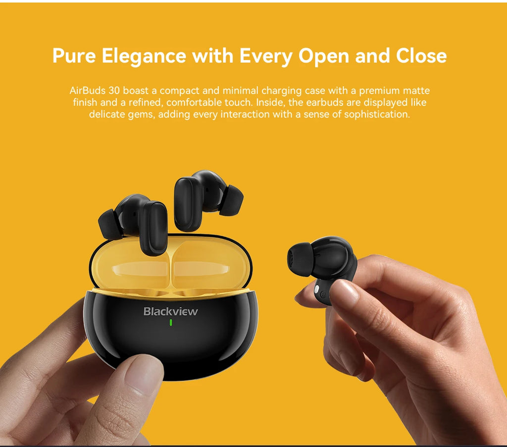 Blackview Airbuds 30 Headset Wireless Headphones TWS Sports Air Conduction Bass ENC Earphones TWS With Mic 400mAh IPX7