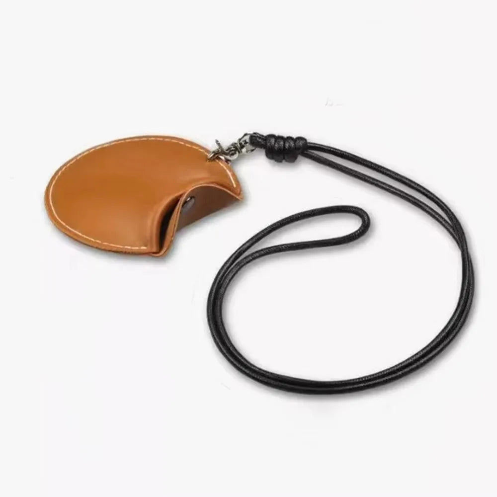 1PC Portable Headphone Organizer Bag Handy Small Object Storage Bag Hanging Neck Pouch Durable Multifunction Leather Coin Wallet