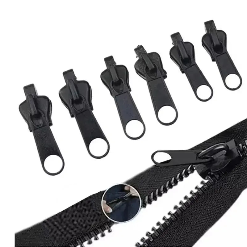 6pcs Universal Instant Fix Zipper Repair Kit Replacement Zip Slider Teeth Rescue Sewing Clothes Bag Zippers Tool Accessories