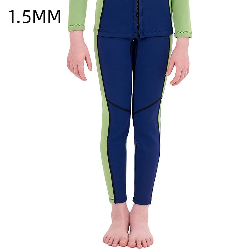 Kids Neoprene Diving Surfing Suit Split Long Sleeve Wetsuit Girls Thick Swimsuit Boys Rash Guards Swimwear Keep Warm Clothes