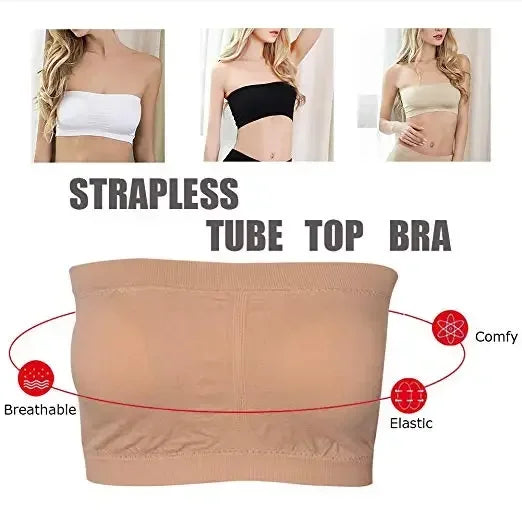 Breathable Strapless Bandeau Bra Underwear Without Pad Sleep Underwear Sports Bra Women Sexy Lingerie Lace Seamless Tube Top