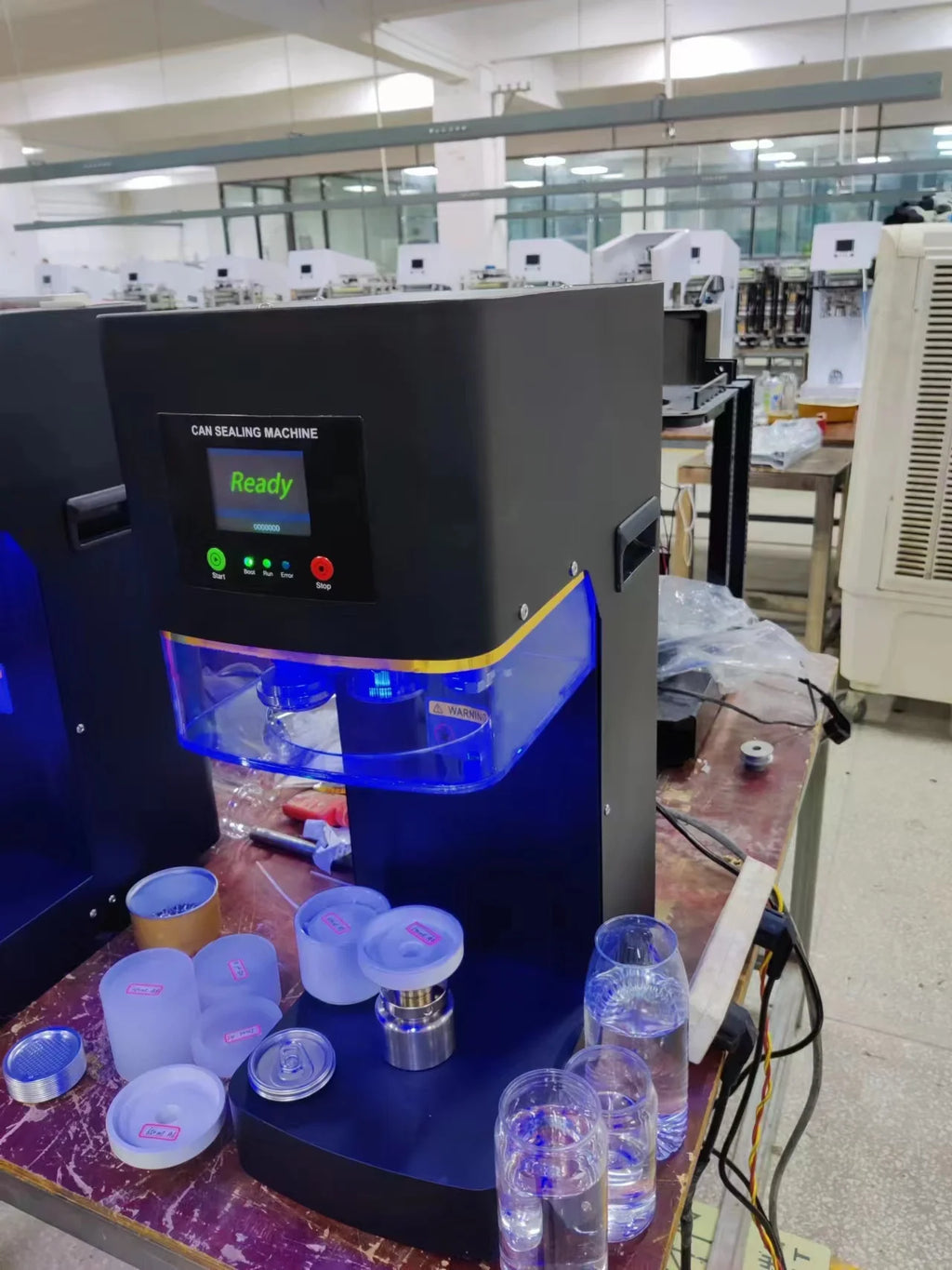 New Technology Full Automatic Intelligent Can Sealing Machine Non Rotary Plastic PET Tin Jar Beer Cans Seamer Size Customized