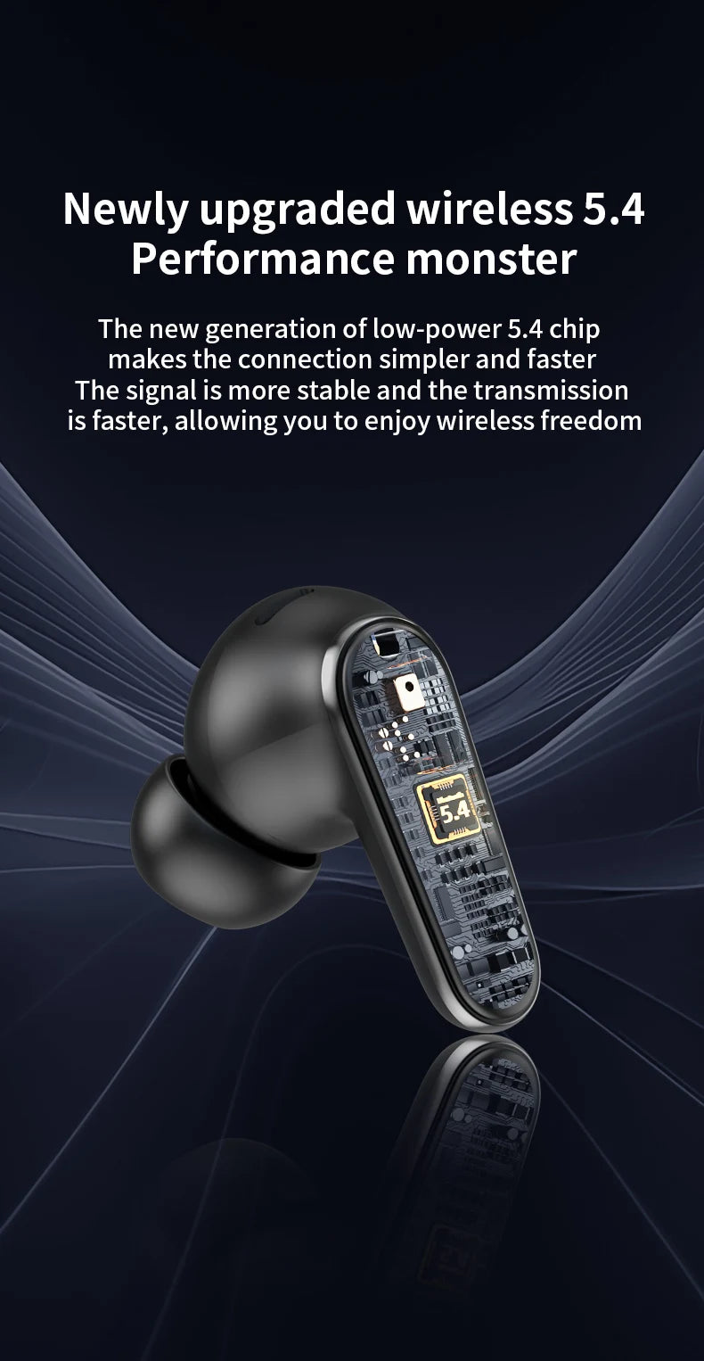 Smart Touch Screen Headphones 144 Languages Real Time Translation Bluetooth Earphone 6 Mic ANC ENC Cancelling Wireless Earbuds