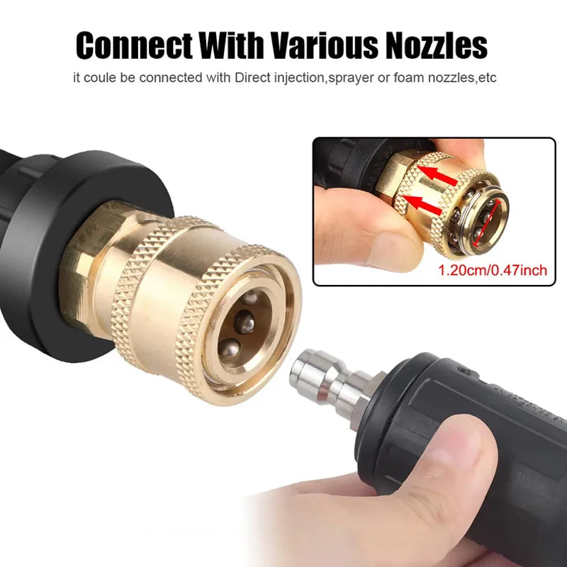 High pressure Water Gun Adapter For Lavor Parkside To Quick Connect 1/4" Washer Parts Spray Nozzle 4000 PSI