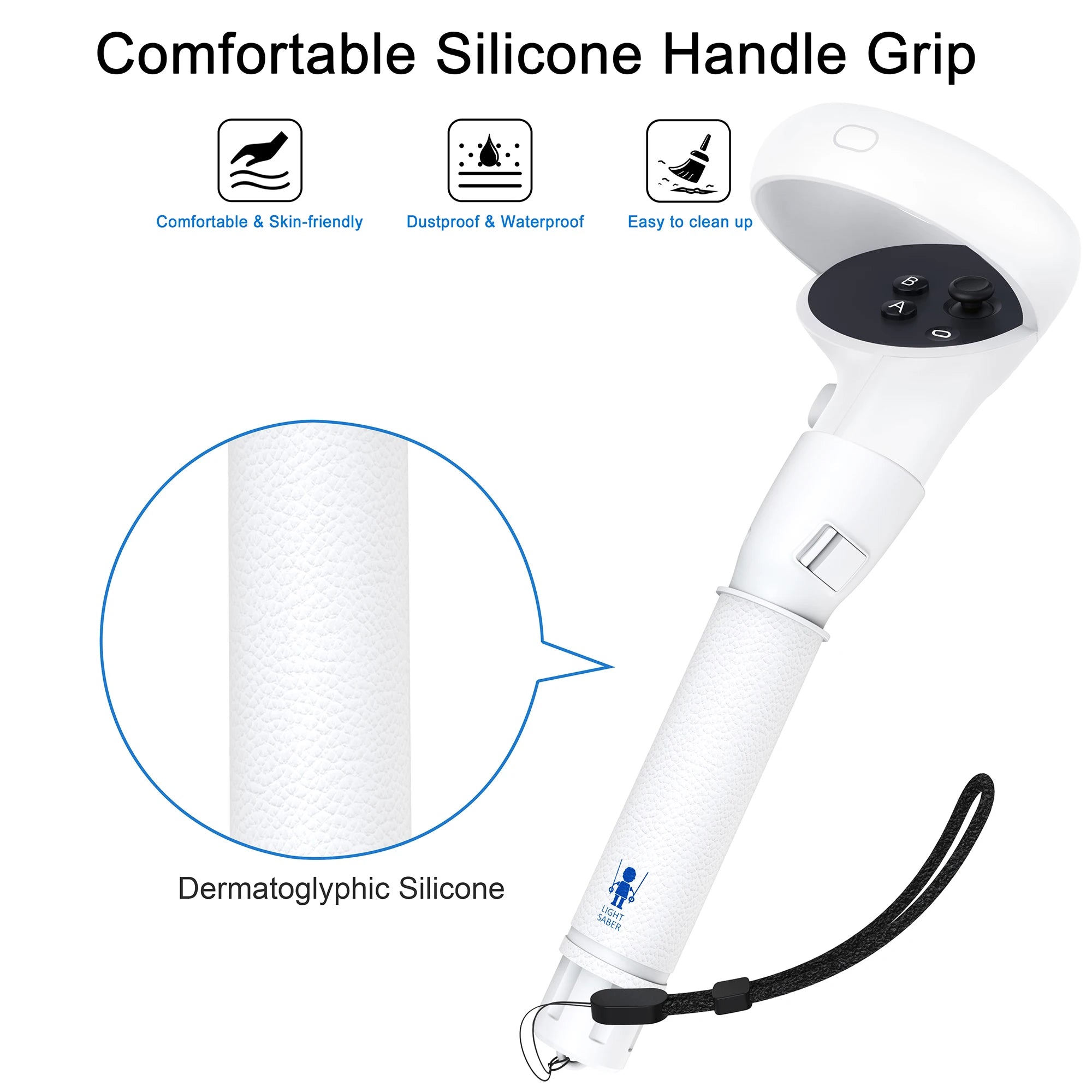 Handle Attachments for Quest 2/3 Controller Accessories VR Tag Long Arms Grips for Meta Quest 2/3 Beat Saber Golf Club Baseballe