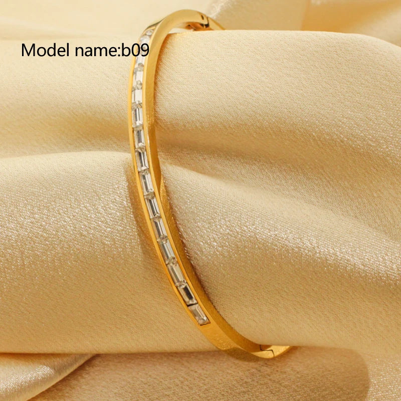 2026 Classic Snake Chain Bracelets Women Trend Gold Plated Stainless Steel Cuban Chain Bracelet Trendy Female Gifts Jewelry