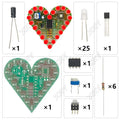 DIY Kit Heart Shape Breathing Lamp Kit Breathing LED Suite Red White Blue Green Electronic Production for Learning laboratory