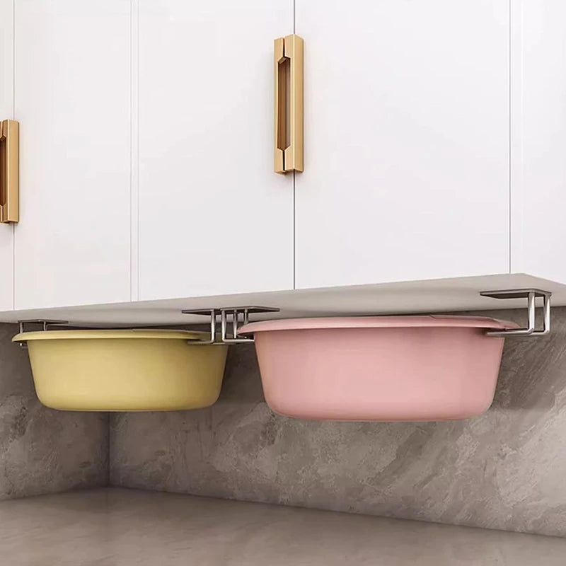 New 4PCS Kitchen Storage Rack Wall Mounted Pot Cover Rack Cabinet Bottom Cutting Board Rack Vegetable Board Storage Rack