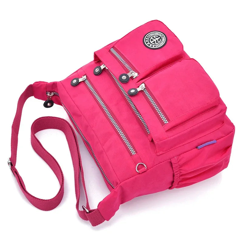 Women Nylon Shoulder Bags Female Solid Zipper Luxury Female Handag Designer Messenger Bags Summer Beach Crossbody Bag Sac A Main