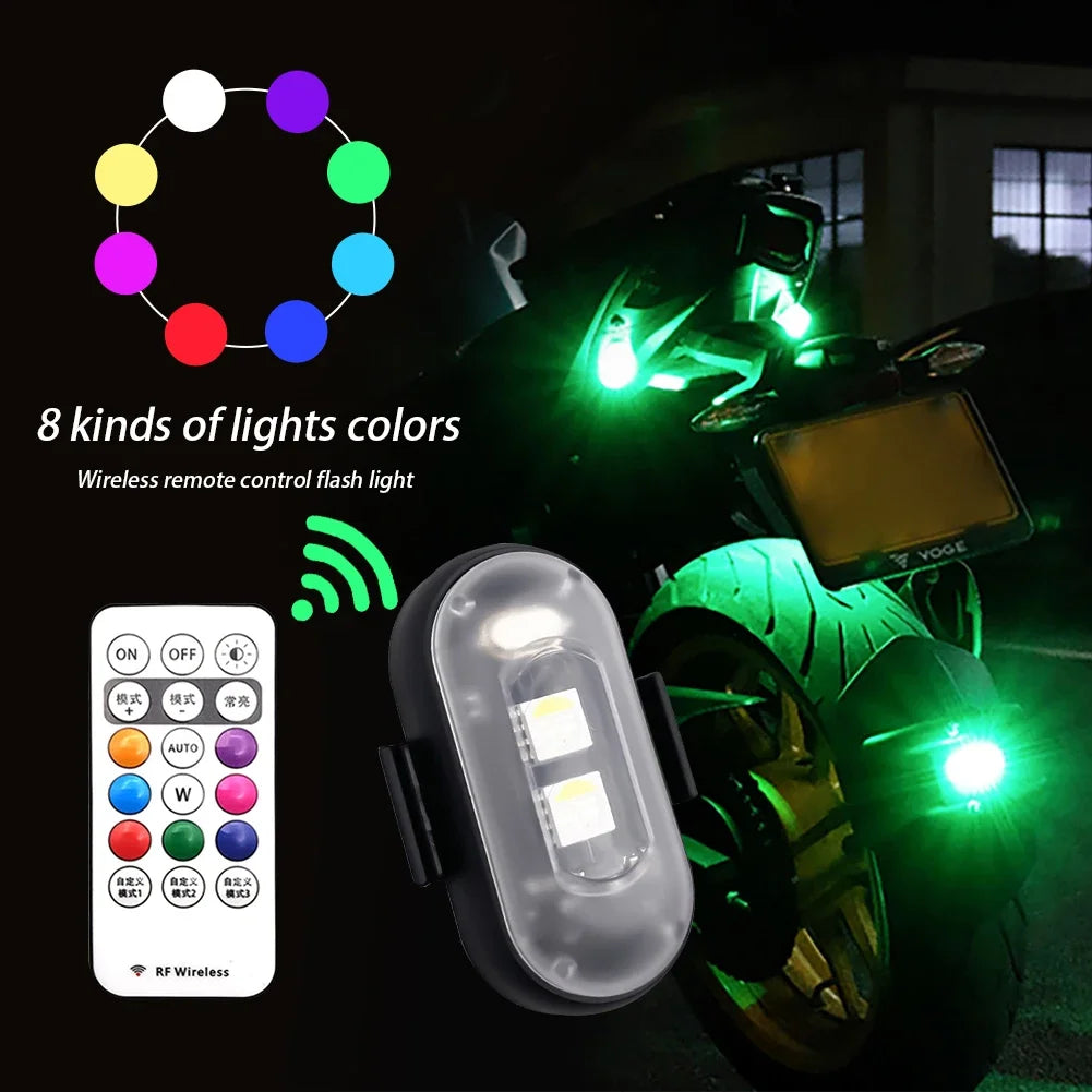 RGB Led Scooter Flitsligte Fiets LED Flitsposisie Draadlose Lig Vliegtuig Helikopter Waarskuwingsligte Toebehore