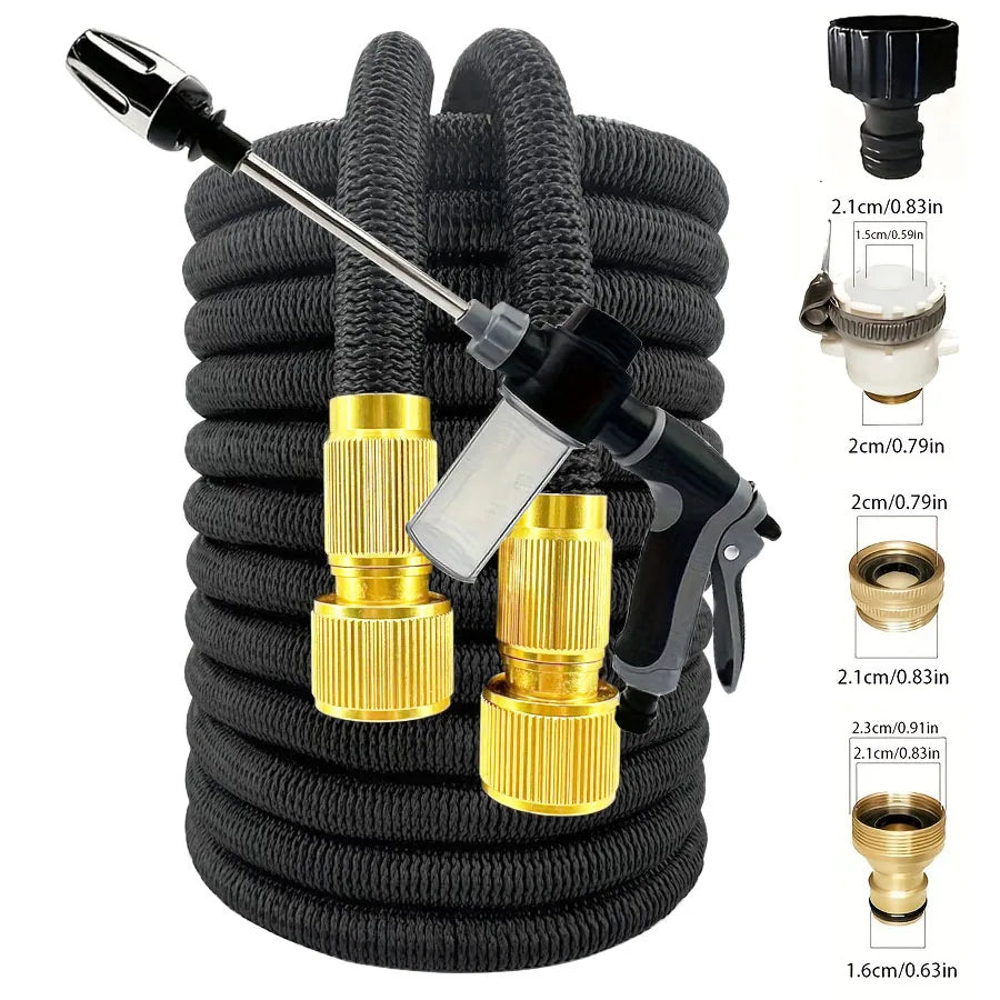25FT-150FT Garden Hose Expandable Magic Water Pipes Home Garden Daily Watering Tools High-Pressure Car Wash Cleaning Water Gun