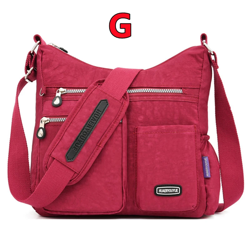 Women Crossbody Bag Nylon Waterproof Versatile Handbag Female Simple Shoulder Bag Travel Large Capacity Messenger Bag Purse Bags