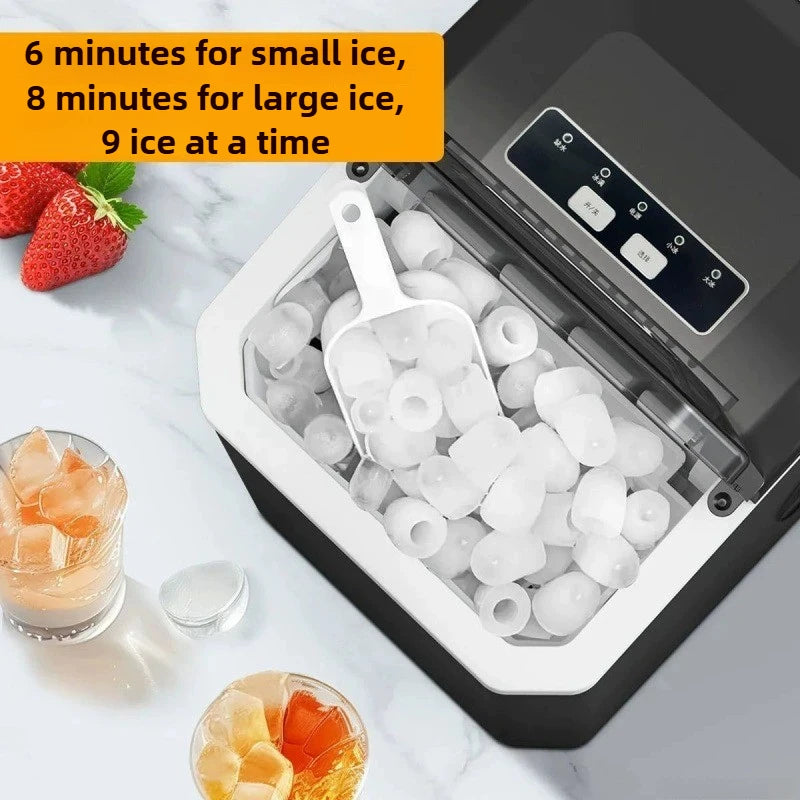 ice Machine Automatic mini electric Ice Cube Maker for Bar Home Kitchen Office 6Mins/9 Pcs Portable Ice Maker ice making Machine
