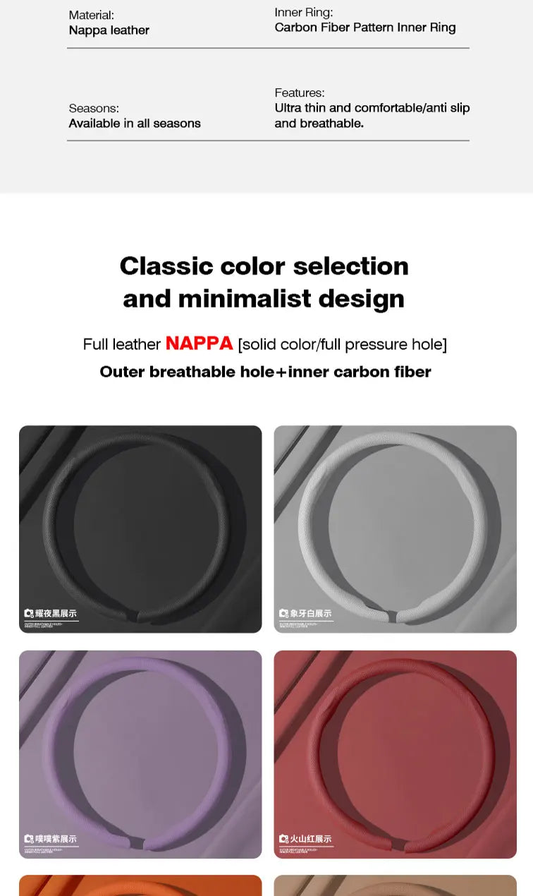 8D Nappa leather Car Steering Wheel Cover For Chevrolet Aveo Bolt Onix Cruze Spark Cavalier Colorado Malibu Auto Accessories