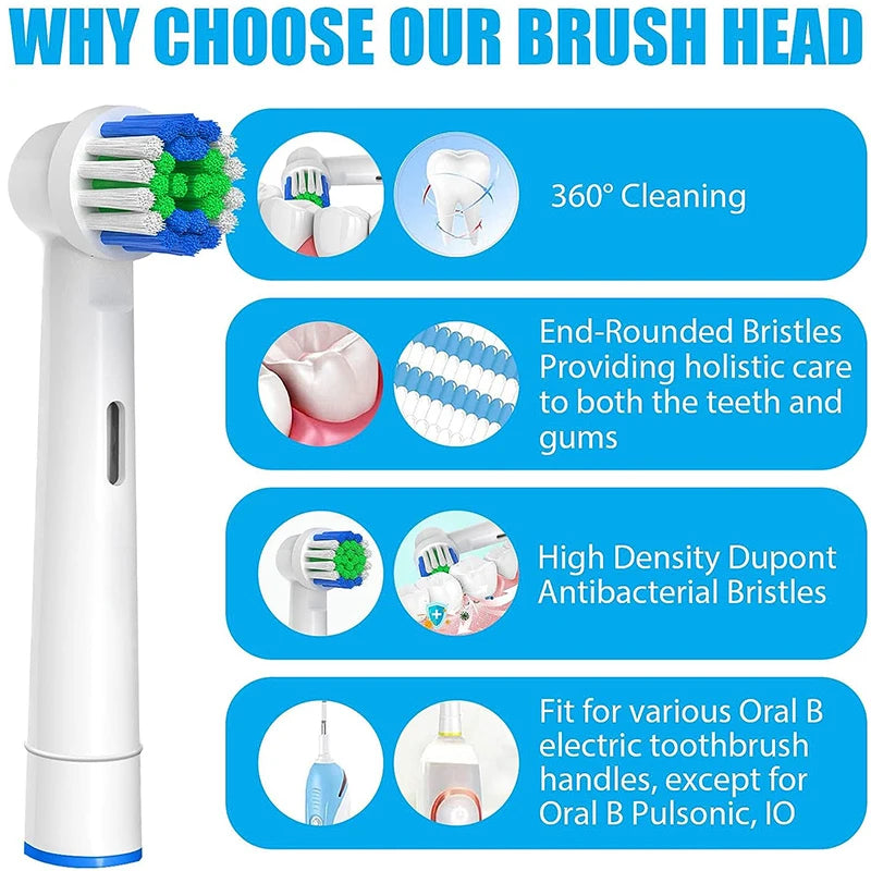 Professional Electric Toothbrush Brush Heads for Oral B Soft Replacement Head Refill Pro 500/1000/1500/3000/5000/7000/7500/8000