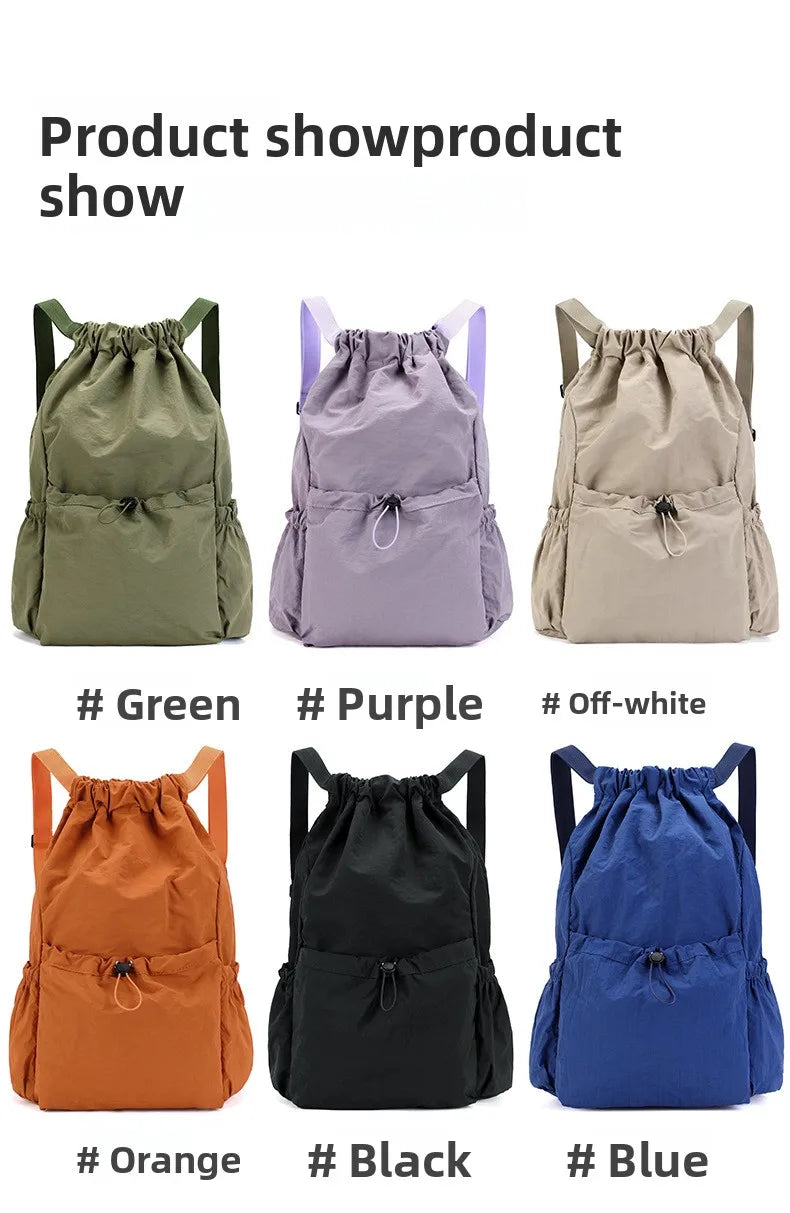 Foldable Drawstring Drawstring Backpack,Lightweight and Easy To Store,Essential for Short Distance Travel and Outdoor Activities