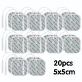 Hailicare 10pcs Replacement Electrode Pads for Tens EMS Massager Self Adhesive Gel Electrode Patches Reusable 4x4cm/5x5cm