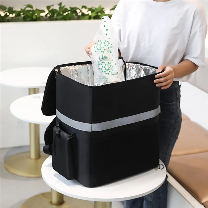 【RECOMMEND】Delivery Large Capacity 35L Insulated Back Pack-For Riders, Thermal For Food& Drink Storage Bag, Grocery& Takeout Sty