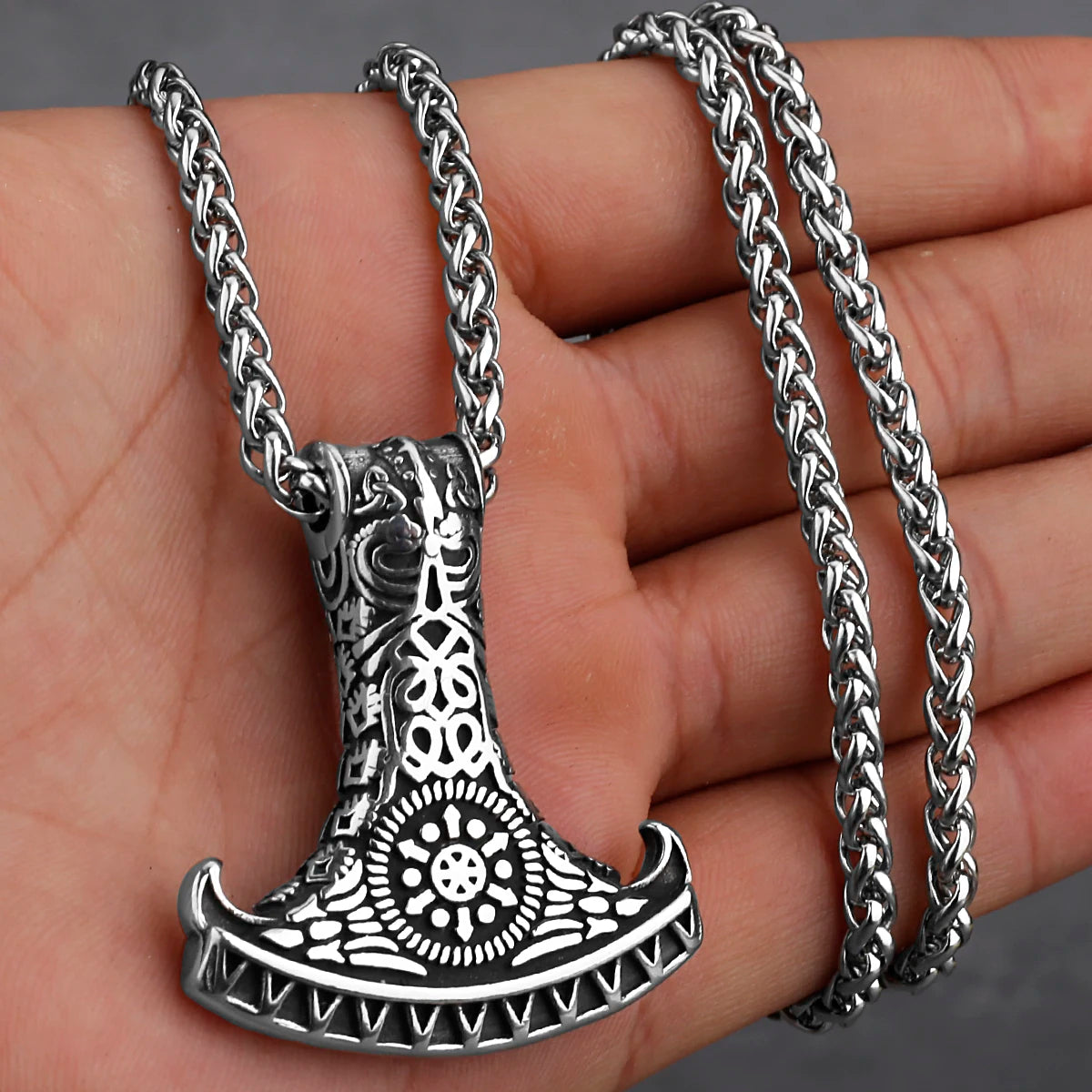 Original Viking Stainless Steel Thor Hammer Multiple Styles Domineering Unisex Necklace Pendant Boyfriend Gift Wholesale