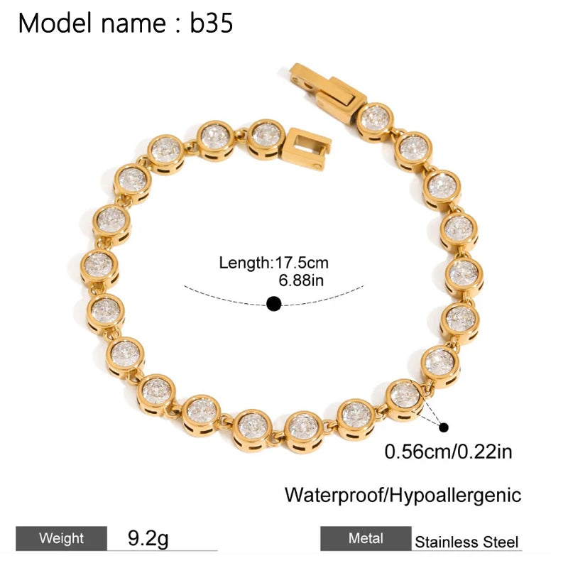 2026 Classic Snake Chain Bracelets Women Trend Gold Plated Stainless Steel Cuban Chain Bracelet Trendy Female Gifts Jewelry