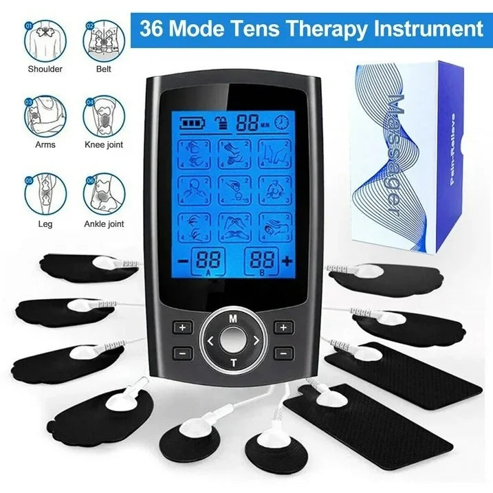 Tens Massager Electric Muscle Stimulator 36-Mode EMS Acupuncture Body Massage Therapy Electrostimulator Slimming Machine