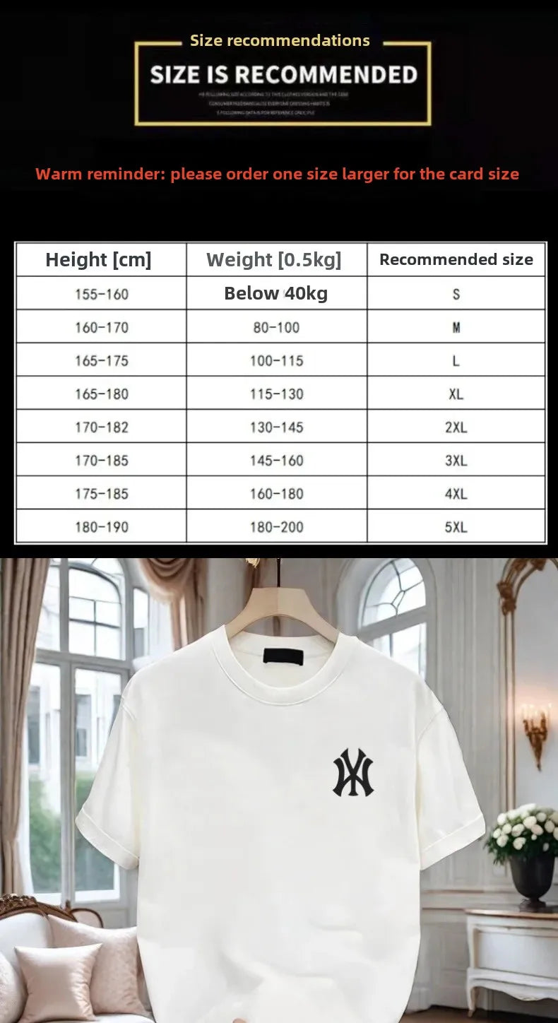 New 2026 Men's Pure Cotton Short Sleeve T-Shirt Fashionable Summer Thin Breathable Comfortable Casual Top for Men And Women