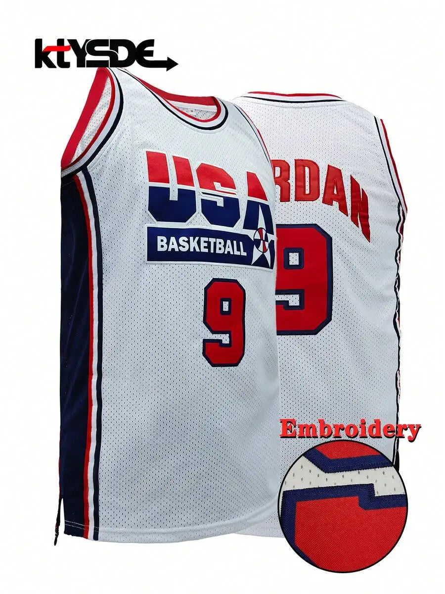 Men's Navy Blue Sleeveless Basketball-Style Jersey, Embroidered Number 7, Loose Fit Crew Neck