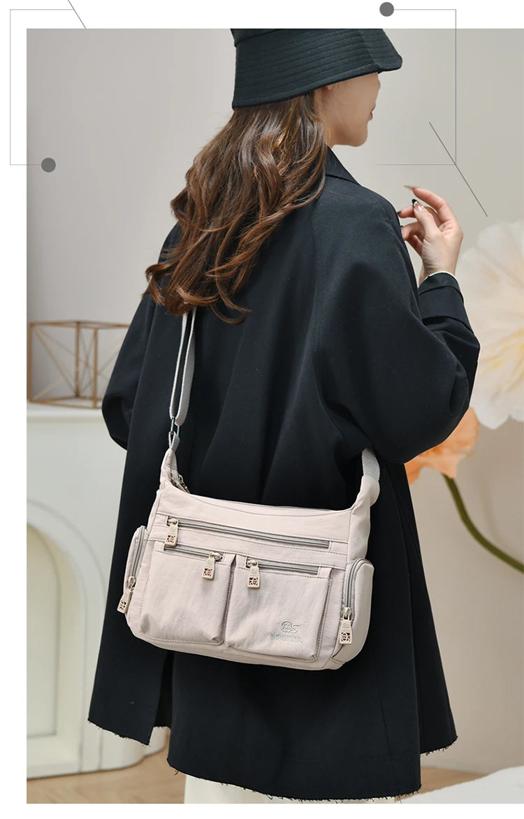 Nylon Crossbody Bag For Women Large Capacity Shoulder Bag Multi-pocket Female Bag Shopping Travel Lady Handbag Leisure Purse sac