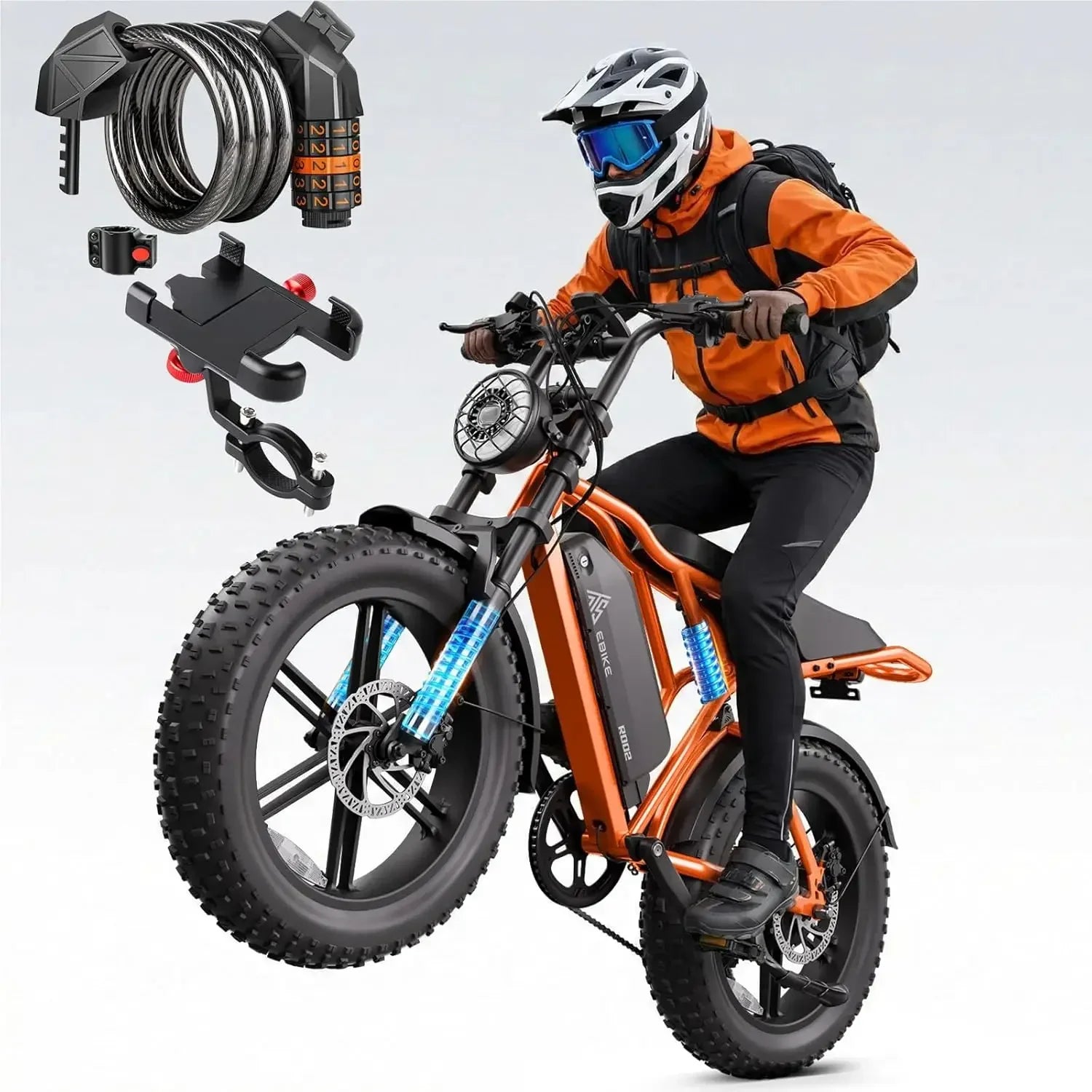 TST Electric Bike for Adult, Up to 28 MPH and 60/100 Miles Long Range E Bike, 20" Fat Tire E-Bike, 1500W Peak, Customized