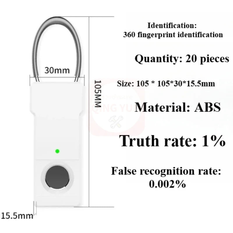 Tuya Fingerprint Padlock Bluetooth Combination Padlock Suitcase Luggage New Metal Code Lock Mini Fingerprint Key Anti-Theft Lock