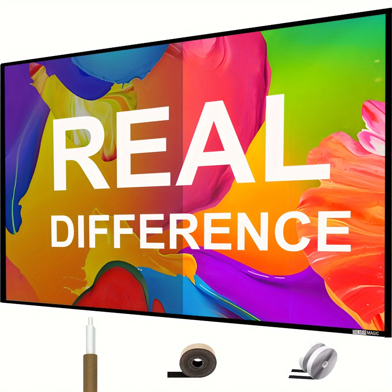 Portable Projector Screen 16:9 Foldable Projection Screens Home Cinema House Indoor Outdoor Theater 4K HD 1080P Anti Light Flat