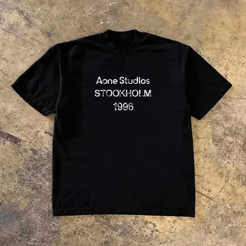 2026 Summer Fashion Trend Luxury Brand Letter Printed T-shirt Men's and Women's Cotton T-shirt Short Sleeved T-shirt Unisex Top