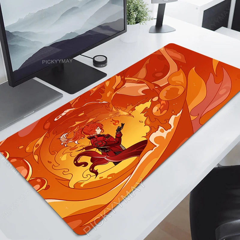 Genshin Impact Muisblad Yae MikoSpelmuismatte Speelmuisblad Sleutelbordmat Groot Muismatte Groot Rekenaarbankmatte Anime