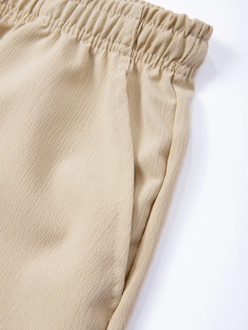 Men's Casual Trousers 2025 Spring/Summer New Man Large Size white Straight trousers Solid Beach black Fitness Pants S-XXXL