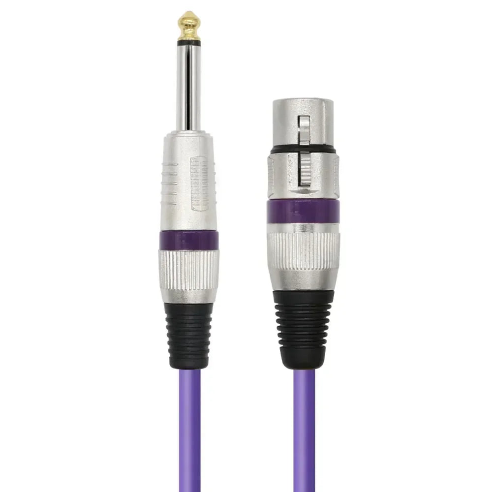 Microphone Cable Jack 6.35mm TS 1/4 Male To XLR Female Microphone Audio Cable for Speaker Guitar Amplifier AMP Mixer Etc