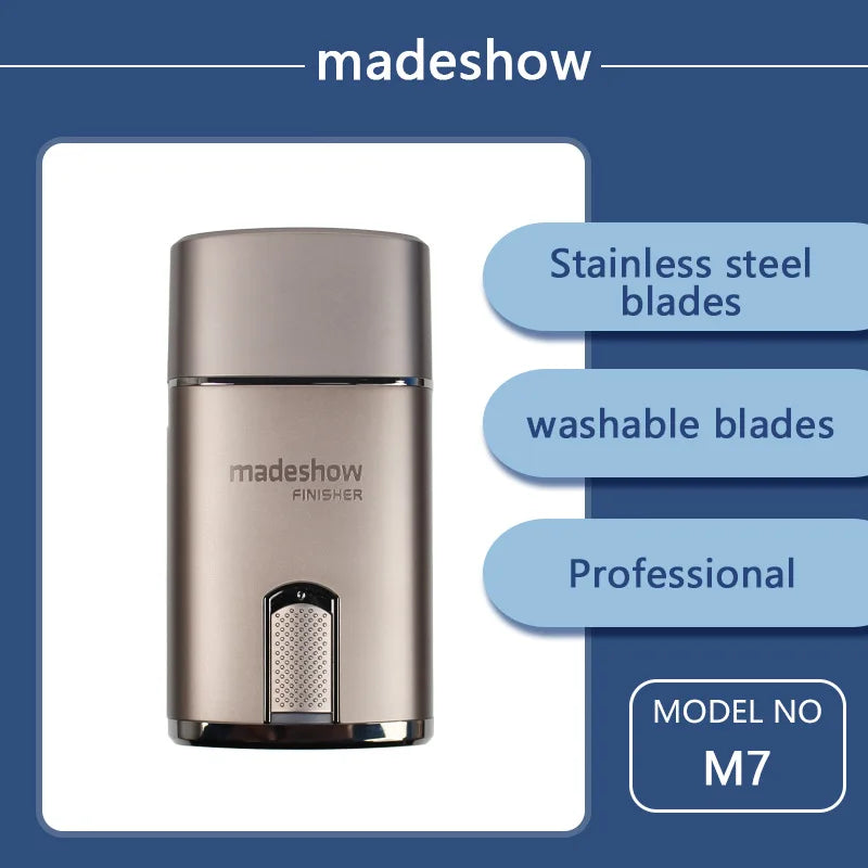 Madeshow M7 Shavers for Men,Professional Oil Head Reciprocating Hair Clippers Metal Body 0MM Cutter Electric Beard Trimmer